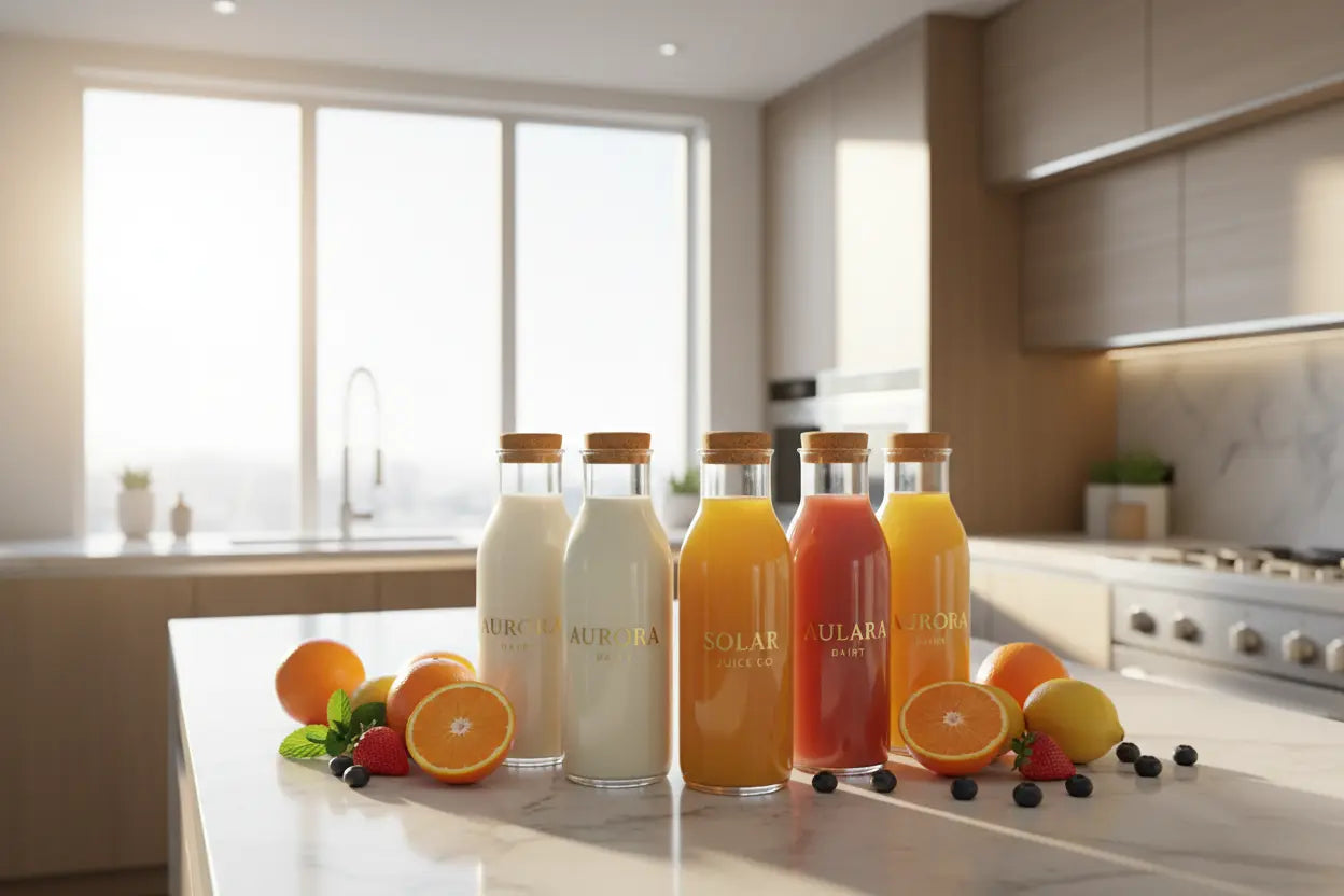 glass Milk & Juice Bottles