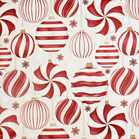 Red & White Ornament Tissue Paper The Pack Stock