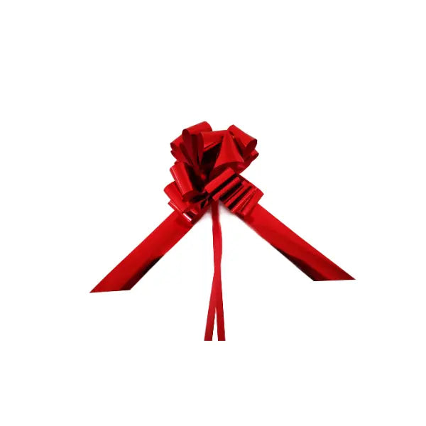 Rapid Pull Bows 50mm Metalic Red