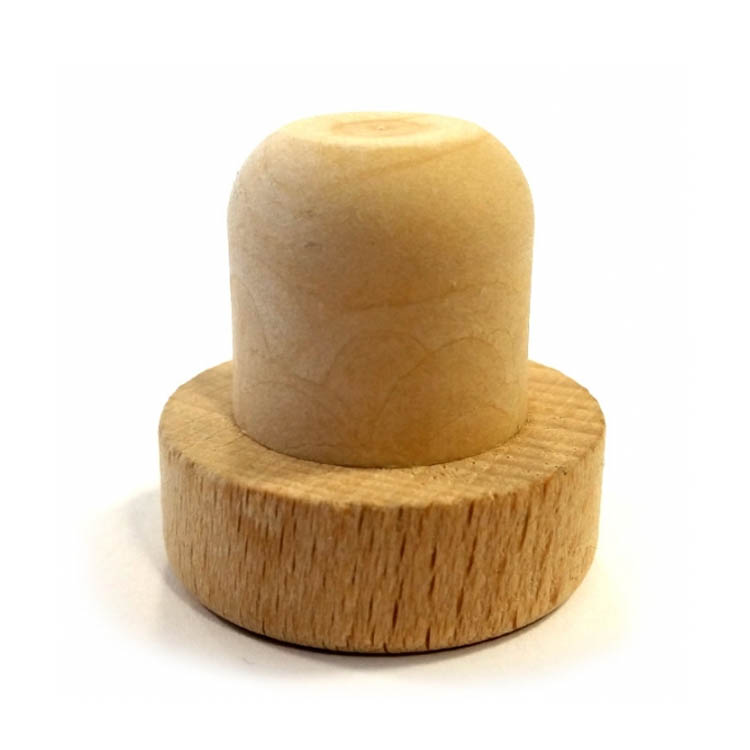 22.5mm Natural Wooden Synthetic Cork 34.5x12 The Pack Stock