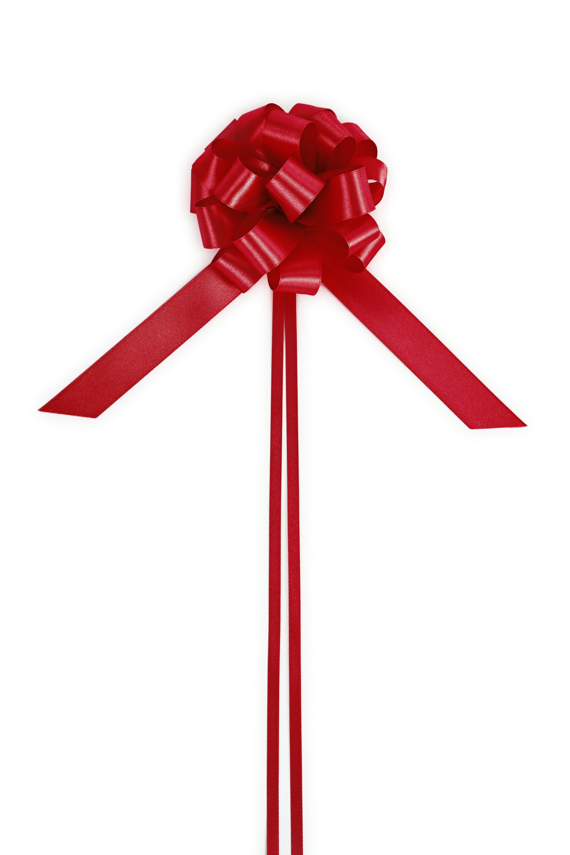 Double Satin Light Pull Bows 25mm Red The Pack Stock