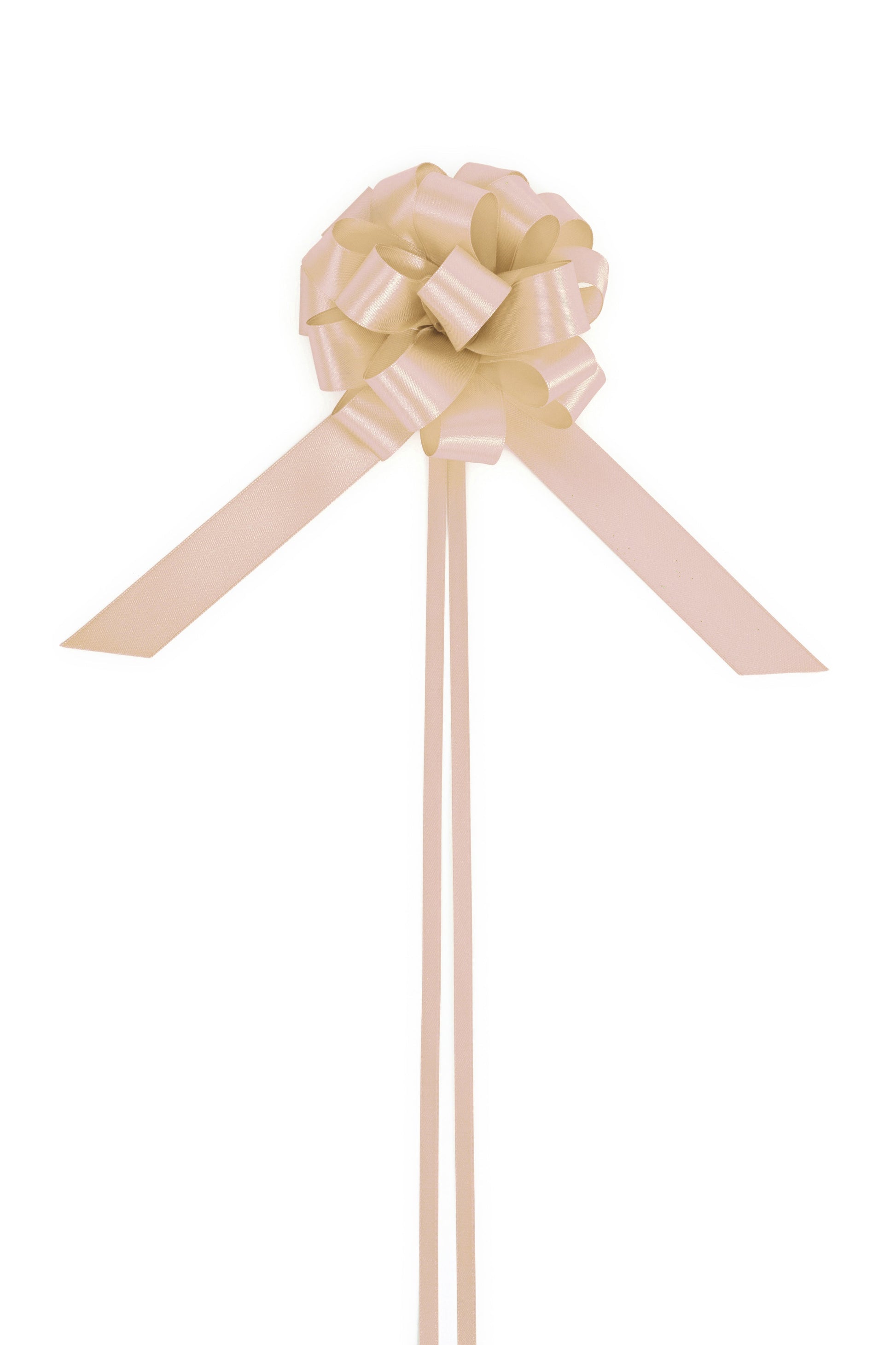 Double Satin Light Pull Bows 25mm Cream The Pack Stock