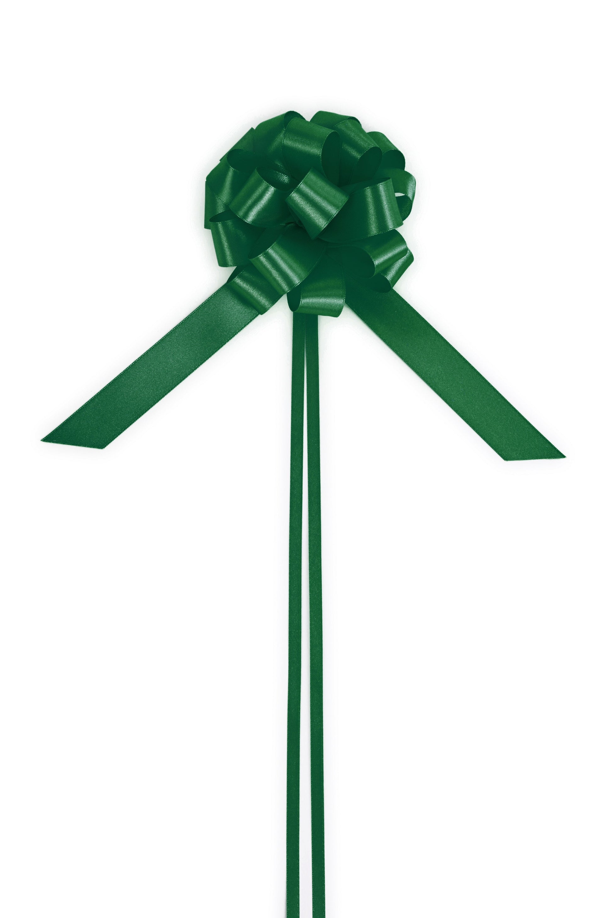 Double Satin Light Pull Bows 25mm Green The Pack Stock