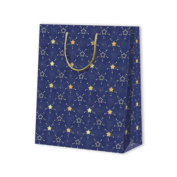 Christmas bag BLUE STARS LARGE