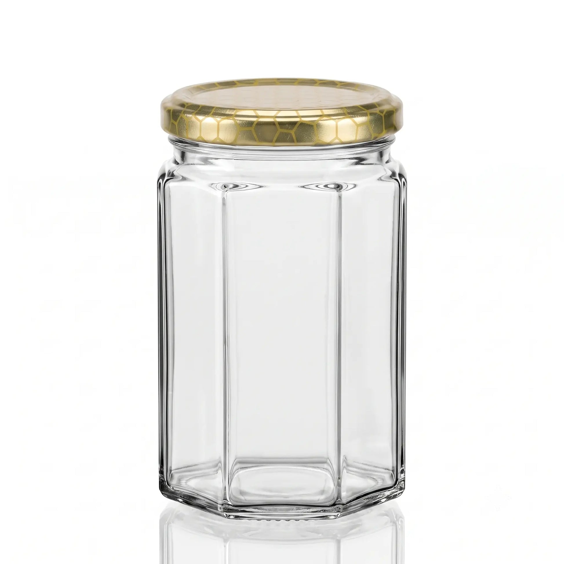 314ml Octagonal Glass Jar & Lid Bundle – Honey Season Bulk Pallet (2,448 Units)