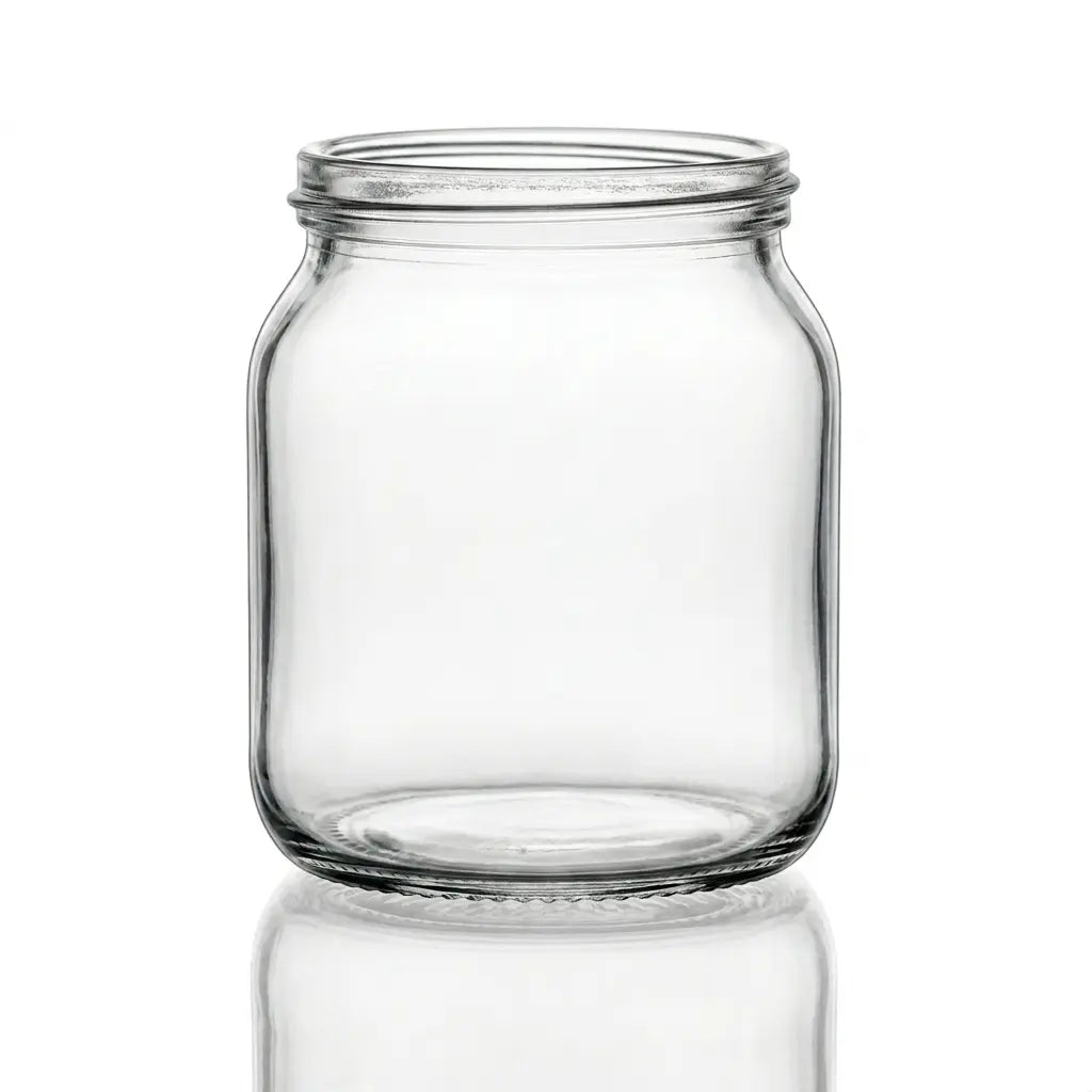 344ml (1lb) - Round Glass Squat Honey Jar