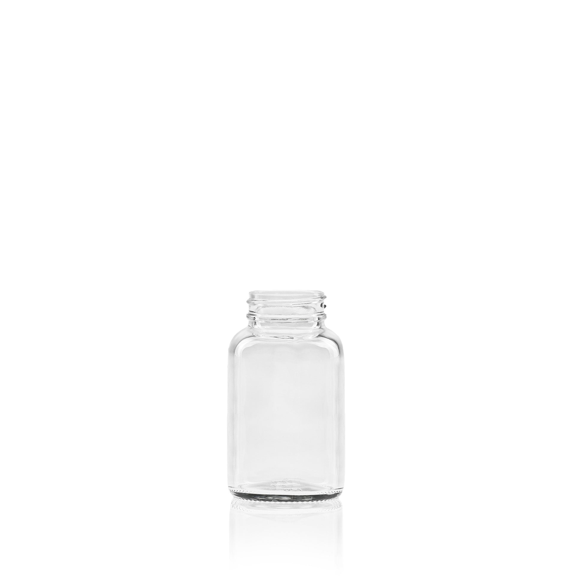 Glass Jar 100 ml GPI 38/400 White Flint