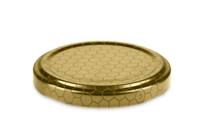 63mm Gold Twist Off Lid Hex Pattern The Pack Stock