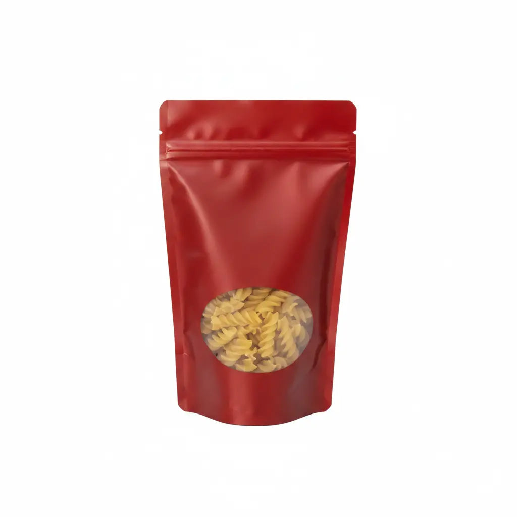 150 - 200g Red Pouch with Window