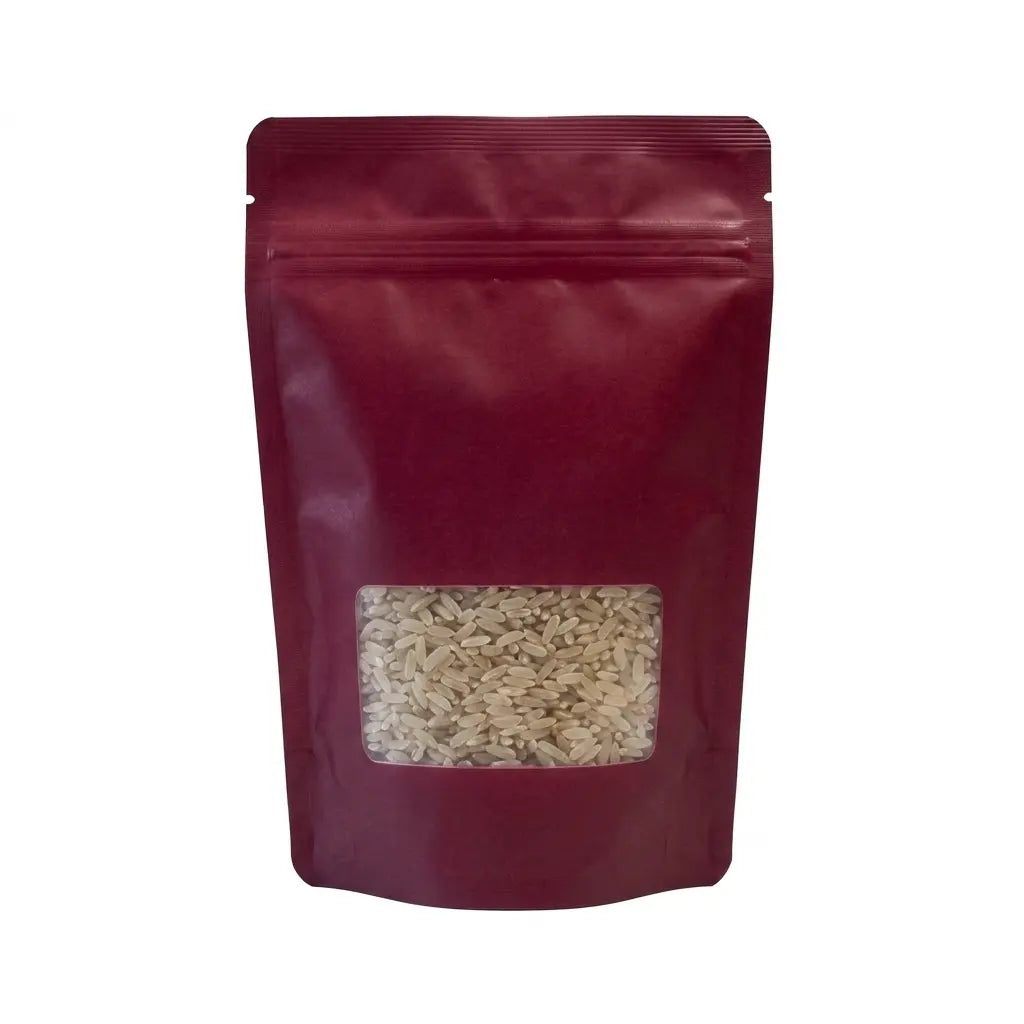 TBC – 70g Wine Red Pouch with Window