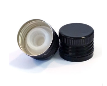 31.5mm x 24mm Black Aluminium Pre-Threaded with Pourer The Pack Stock