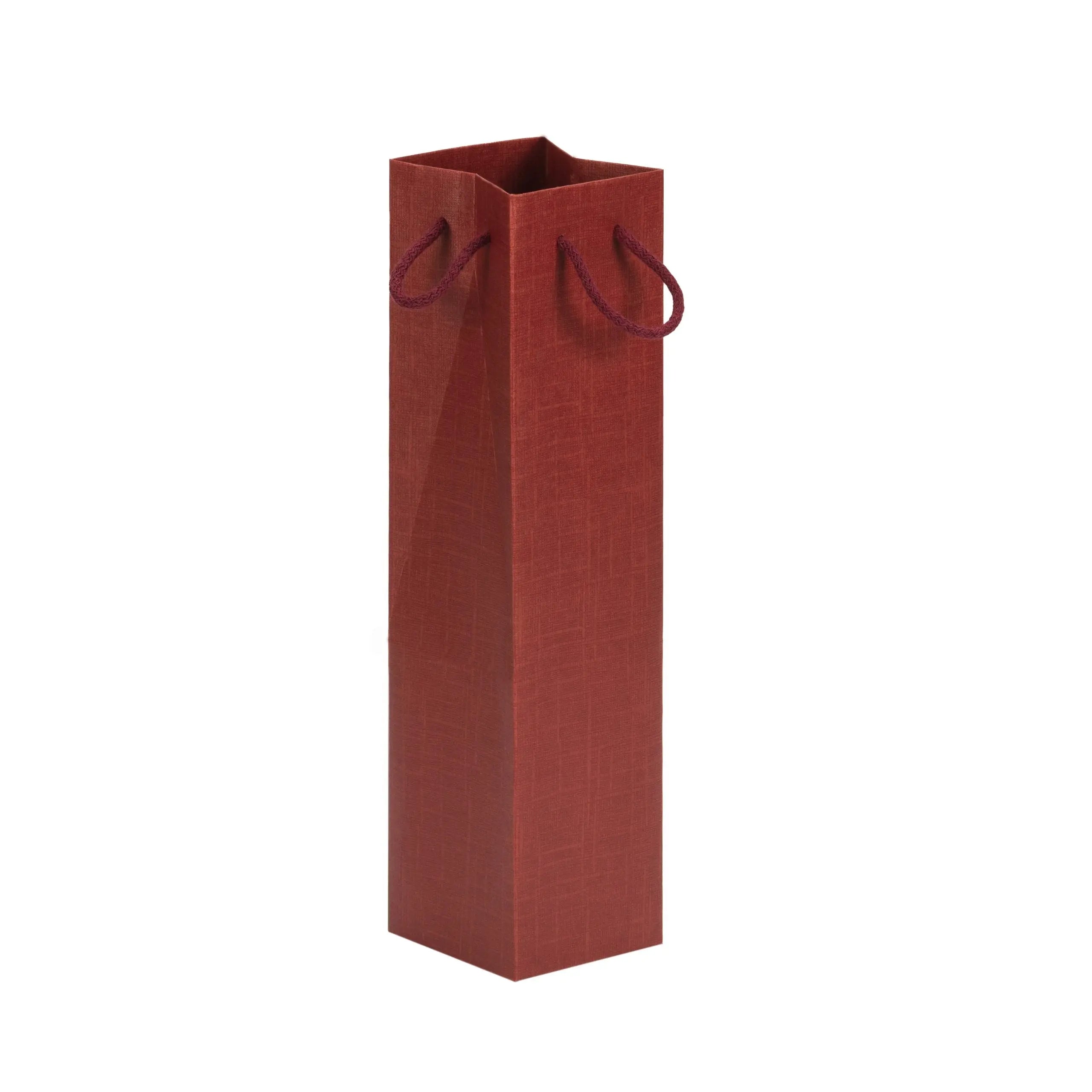Single Bottle Burgandy Wine Bag
