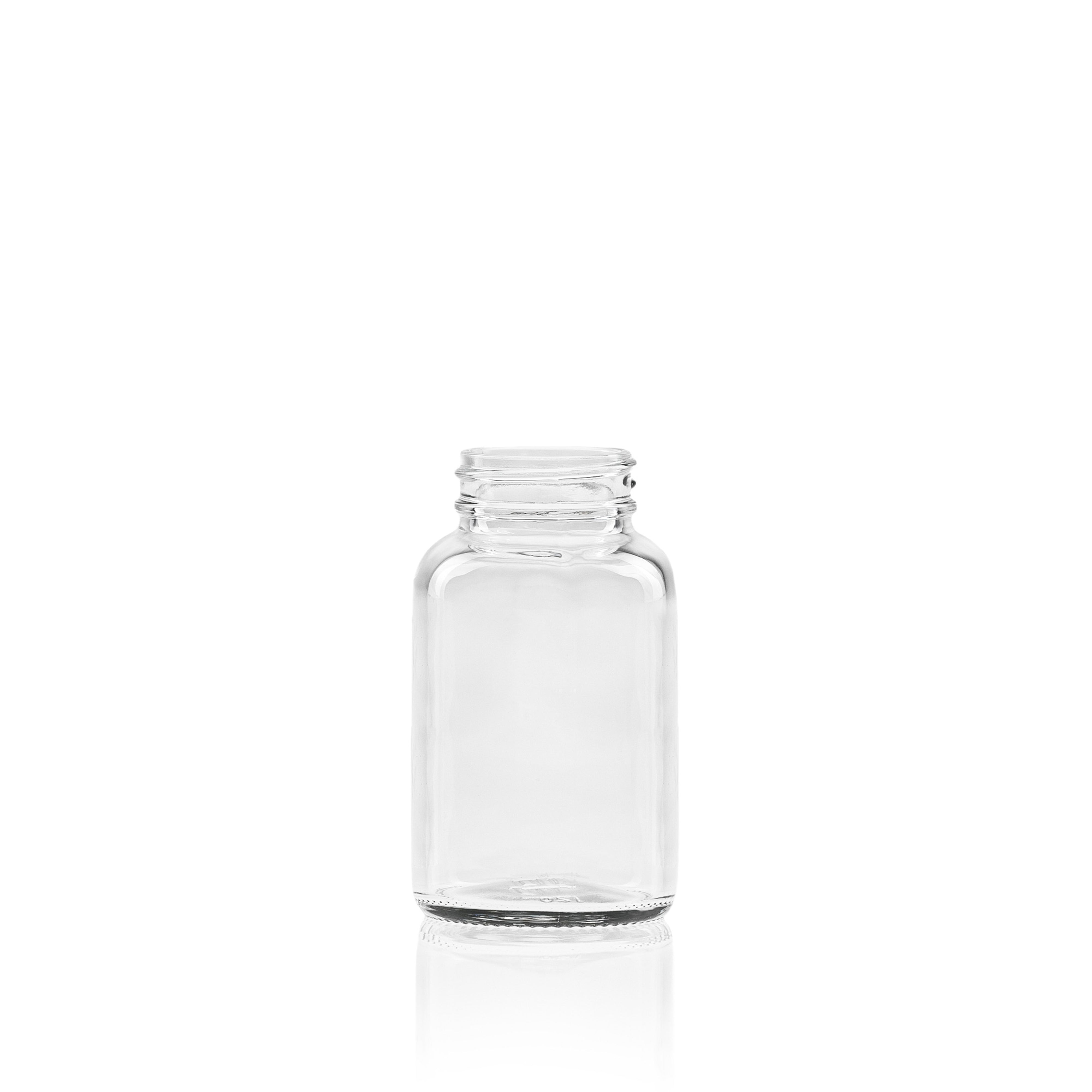 Glass Jar 200 ml GPI 45/400 White Flint